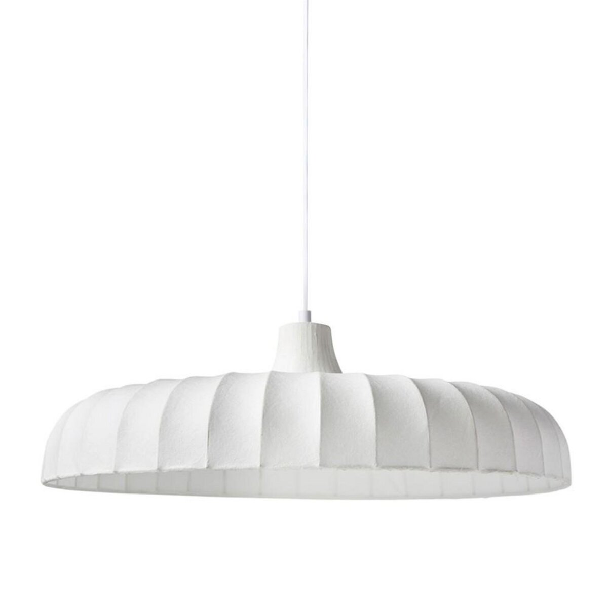 OSTARIA Suspension tissu blanche diamètre 50cm