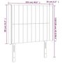 Voir la diapositive 6 : VIDAXL Tete de lit a LED Bleu 103x16x118/128 cm Tissu