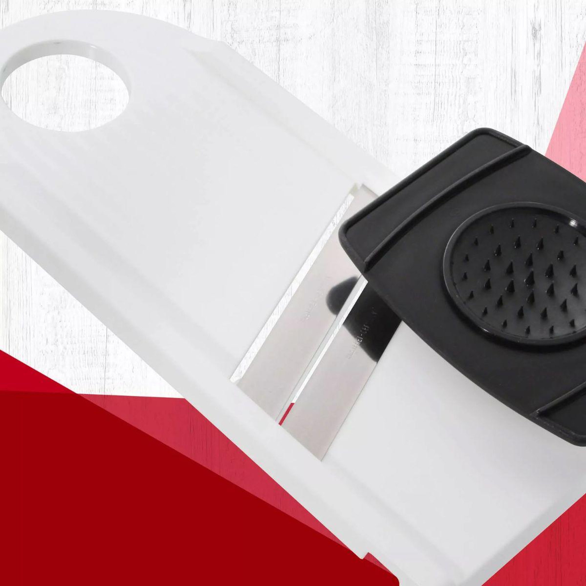 Voir la diapositive 2 : Fackelmann Mandoline de cuisine manuelle double lame avec protège main fackelmann basic