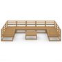 Voir la diapositive 3 : VIDAXL Salon de jardin 10 pcs bois de pin massif