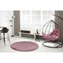 Voir la diapositive 6 : Paris Prix Tapis Uni Rond Doux à Poils Longs  Rabbit  Rose