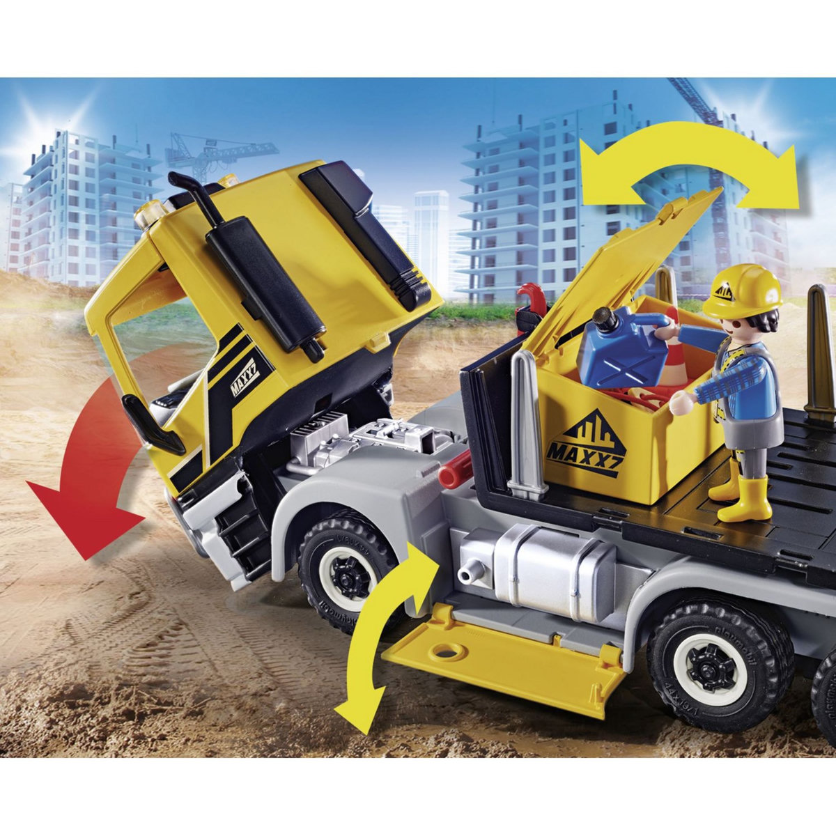 PLAYMOBIL 70444 City action - Camion avec benne et plateforme