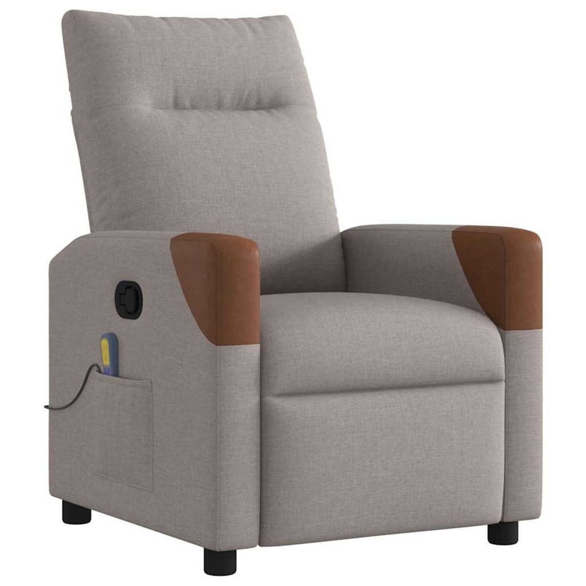 VIDAXL Fauteuil de massage inclinable Taupe Tissu