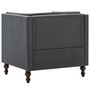Voir la diapositive 5 : VIDAXL Fauteuil gris fonce tissu