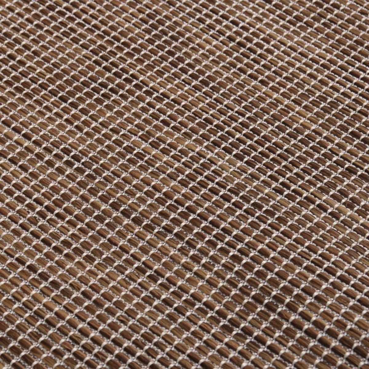 VIDAXL Tapis a tissage plat d'exterieur 160x230 cm Marron