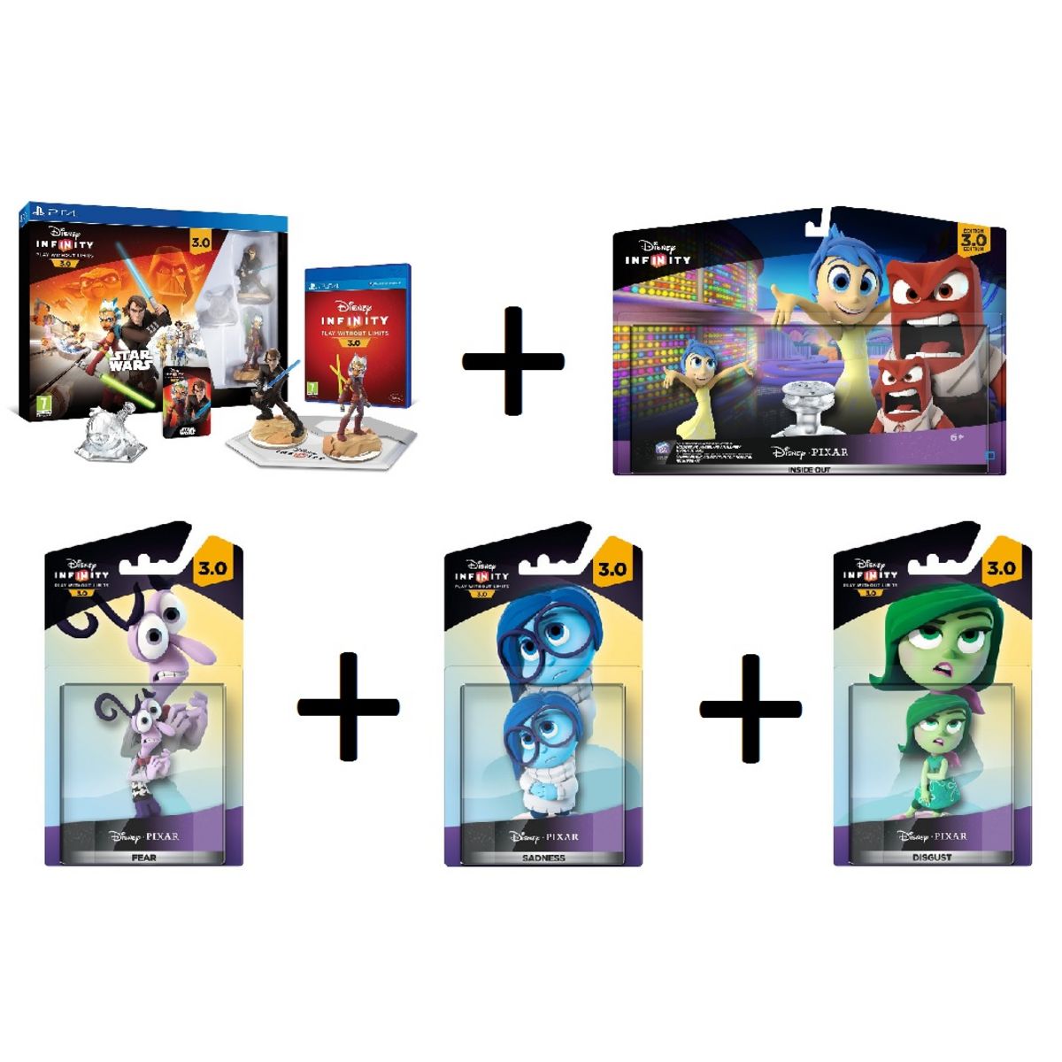 Pack de démarrage Disney Infinity 3.0 PS4 + Pack Aventure + 3 figurines