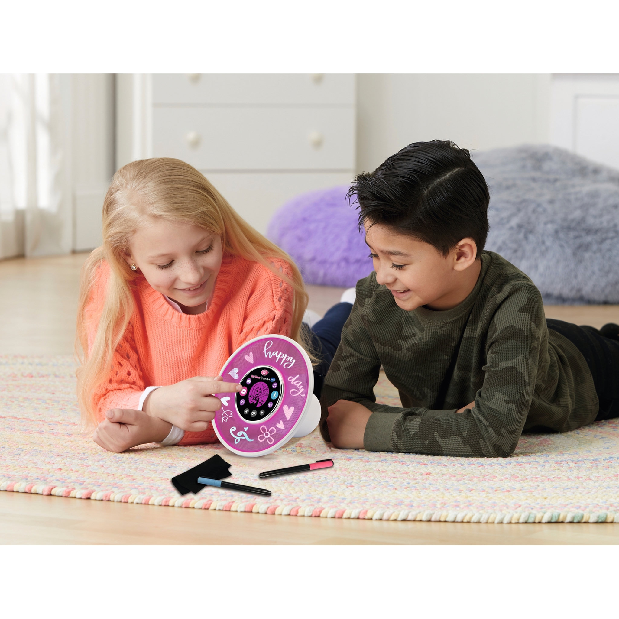 Voir la diapositive 3 : VTECH Enceinte musicale KidiSmart Glow Art