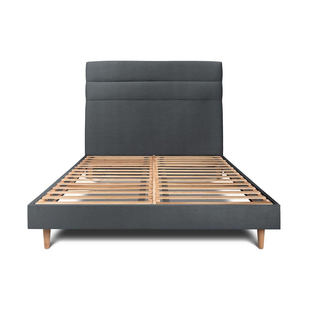 Sommeil de Plomb Lit avec tête de lit lignes velours et sommier kit - Hauteur totale : 29cm