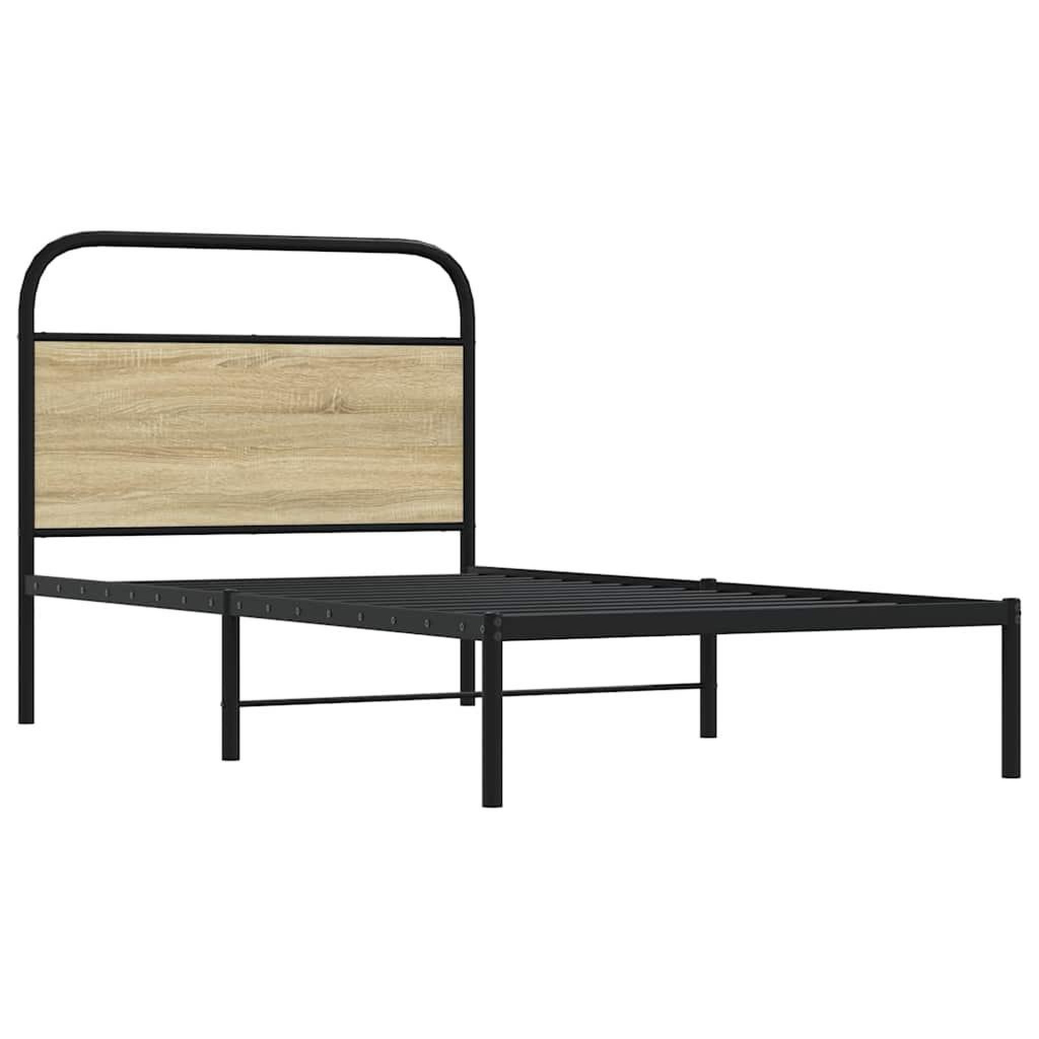 Voir la diapositive 5 : VIDAXL Cadre de lit sans matelas 90x200cm chene sonoma bois ingenierie