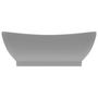 Voir la diapositive 3 : VIDAXL Lavabo ovale a trop-plein Gris clair mat 58,5x39 cm Ceramique