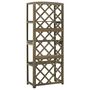 Voir la diapositive 3 : VIDAXL Treillis avec etageres Gris 55x30x140 cm Bois de sapin massif