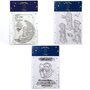  9 Tampons transparents Le Petit Prince et La lune + Etoiles + Fleur