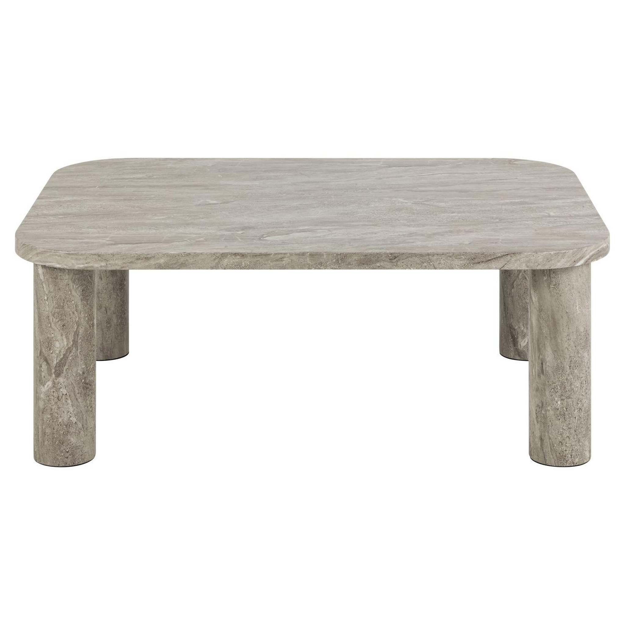 Voir la diapositive 2 : TOILINUX Table basse rectangulaire effet marbre göran - gris