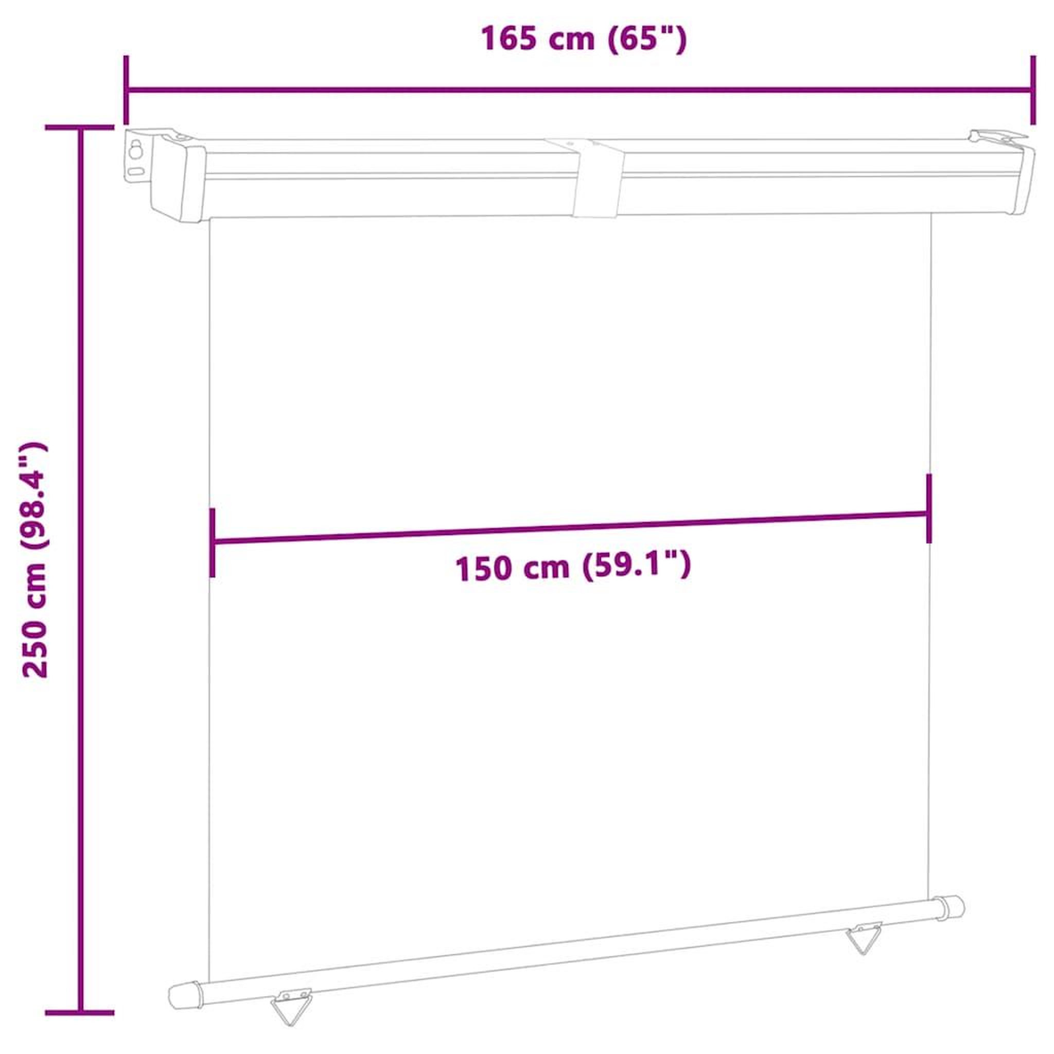 Voir la diapositive 6 : VIDAXL Auvent lateral de balcon 165x250 cm Rouge