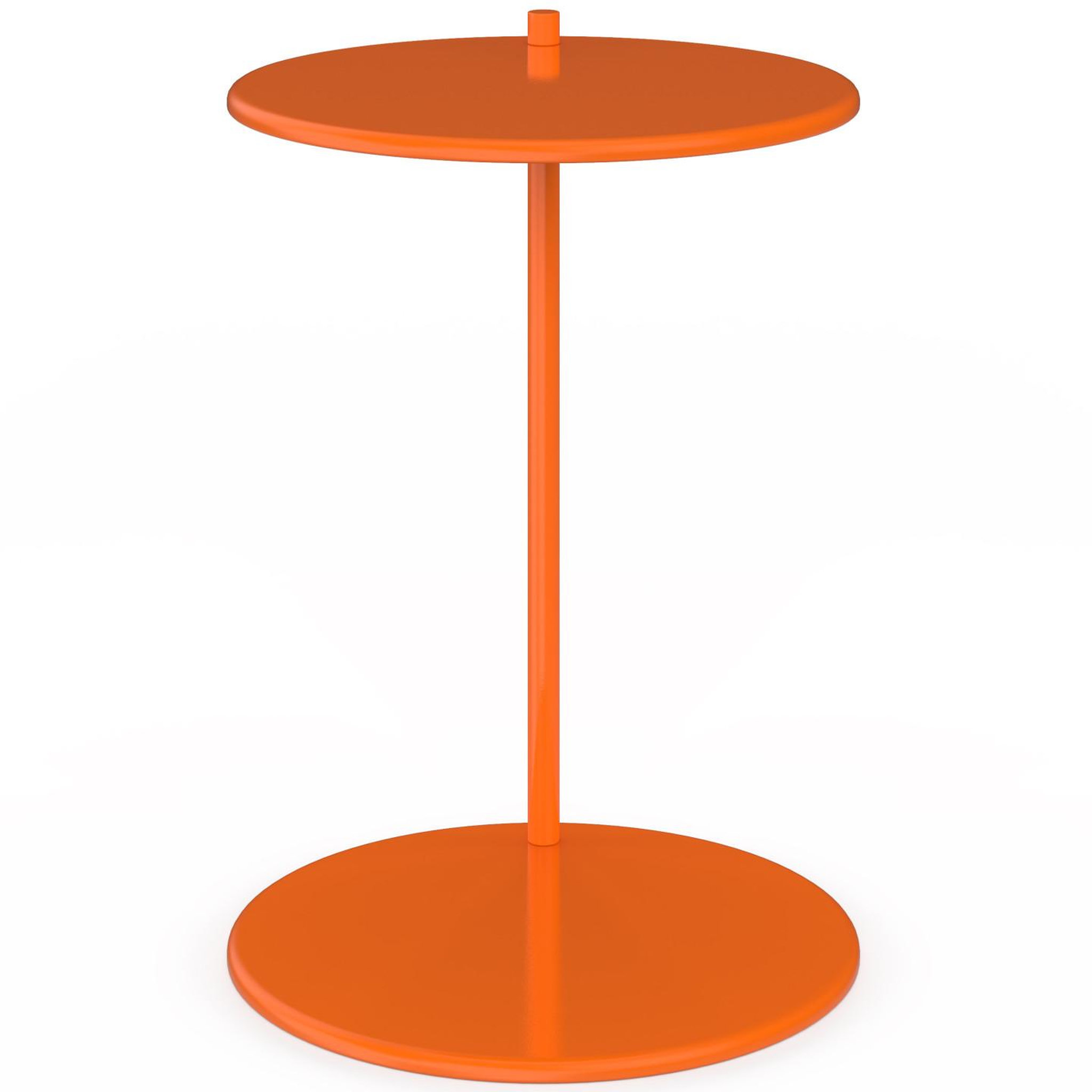 Voir la diapositive 3 : ID MARKET Lot de 2 tables d'appoint rondes, bouts de canapé, tables de chevet leontine 40 cm métal orange