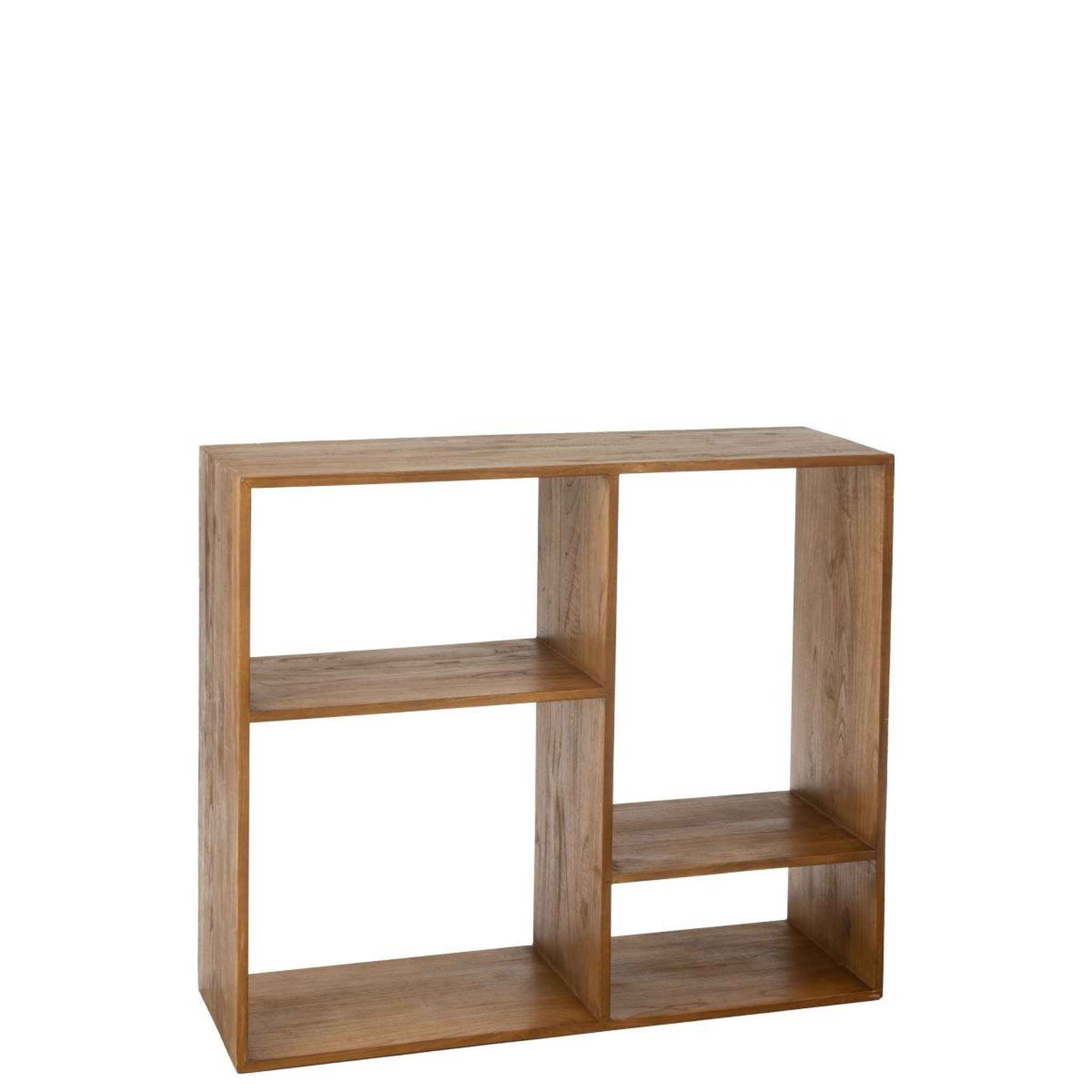 Voir la diapositive 2 : J-LINE Étagère Murale en Bois  Cub  119cm Marron
