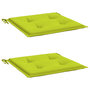 Voir la diapositive 3 : VIDAXL Coussins de chaise de jardin lot de 2 vert vif 40x40x3 cm