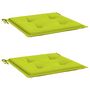 Voir la diapositive 3 : VIDAXL Coussins de chaise de jardin lot de 2 vert vif 40x40x3 cm
