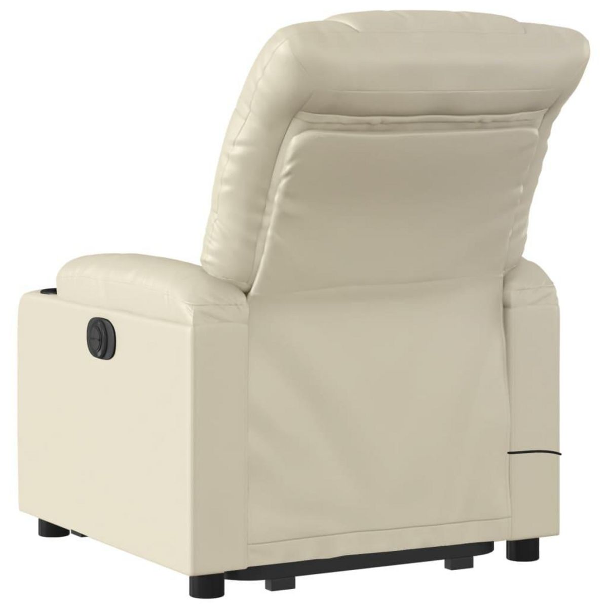 VIDAXL Fauteuil inclinable de massage Creme Similicuir