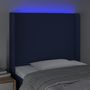 Voir la diapositive 3 : VIDAXL Tete de lit a LED Bleu 93x16x118/128 cm Tissu