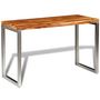 Voir la diapositive 3 : VIDAXL Table a manger avec pieds en acier bois massif