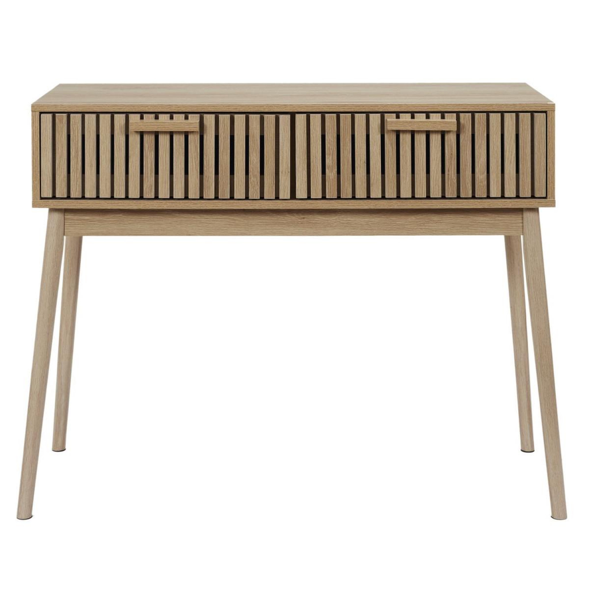 Voir la diapositive 2 : The Home Deco Factory Console 2 tiroirs  klaus  100cm marron