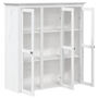 Voir la diapositive 4 : VIDAXL Armoire avec portes vitrees BODO blanc bois de pin massif