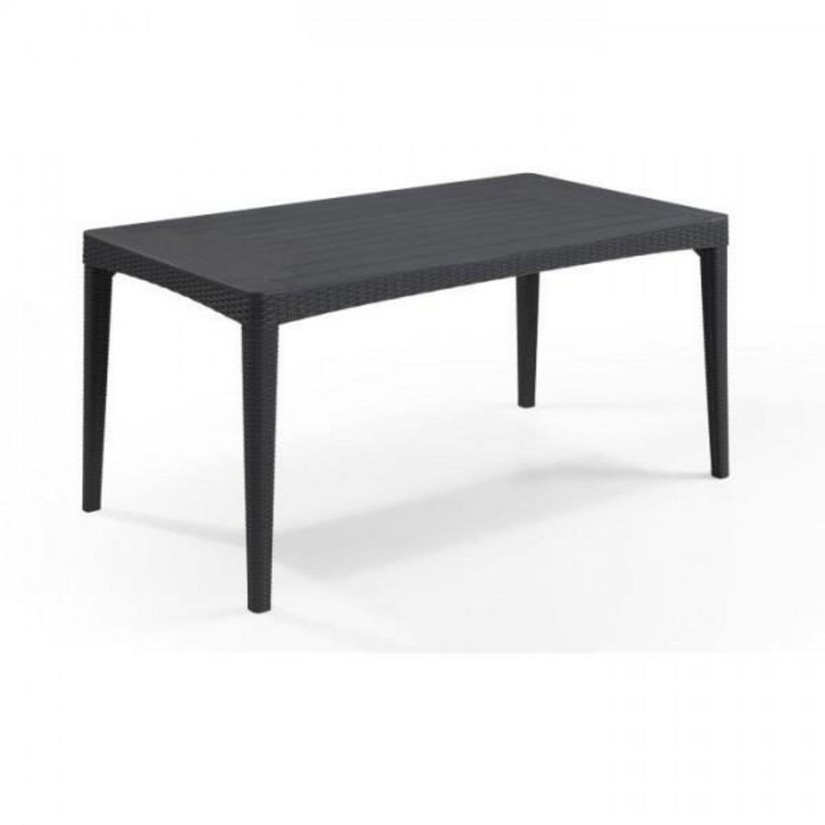 ALLIBERT by KETER Table de jardin - rectangulaire - gris graphite - en résine - 6 personnes - Girona - Allibert by KETER