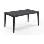 ALLIBERT by KETER Table de jardin - rectangulaire - gris graphite - en résine - 6 personnes - Girona - Allibert by KETER