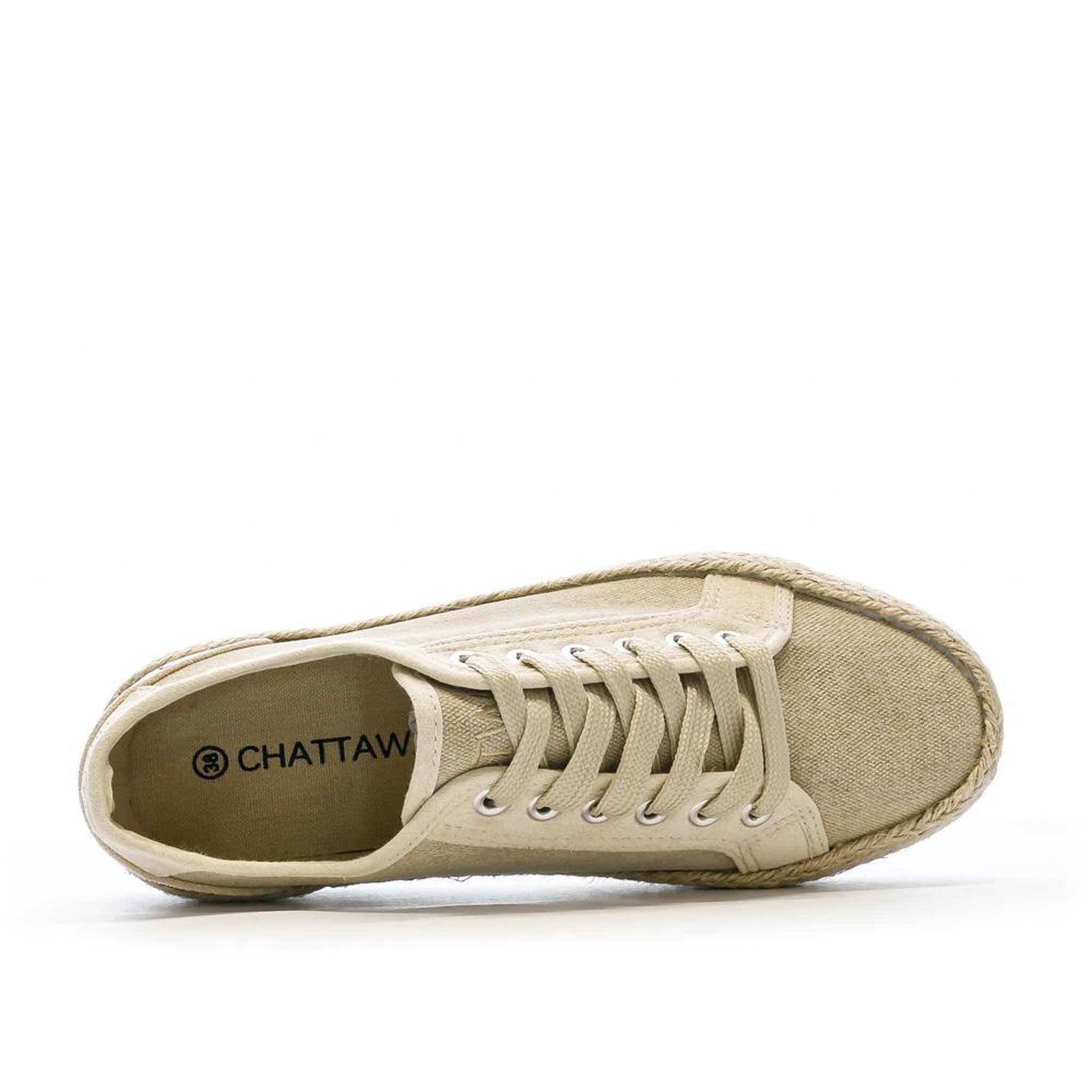 Voir la diapositive 4 : CHATTAWAK Baskets Sable Femme Chattawak Paco