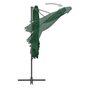 VIDAXL Parasol en porte-a-faux avec mat en acier 250 x 250 cm Vert