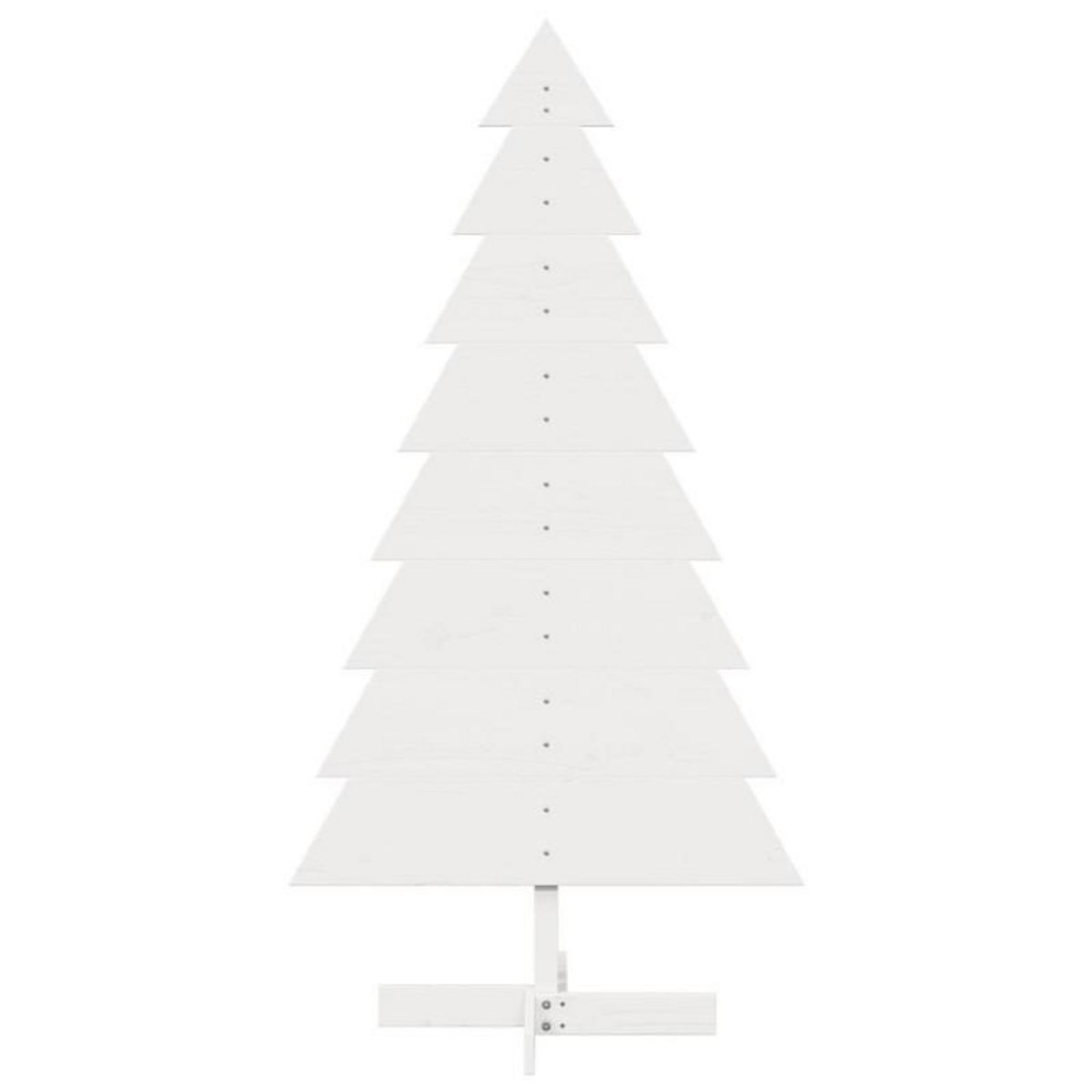 VIDAXL Arbre de Noël en bois pour décoration blanc 150 cm pin massif