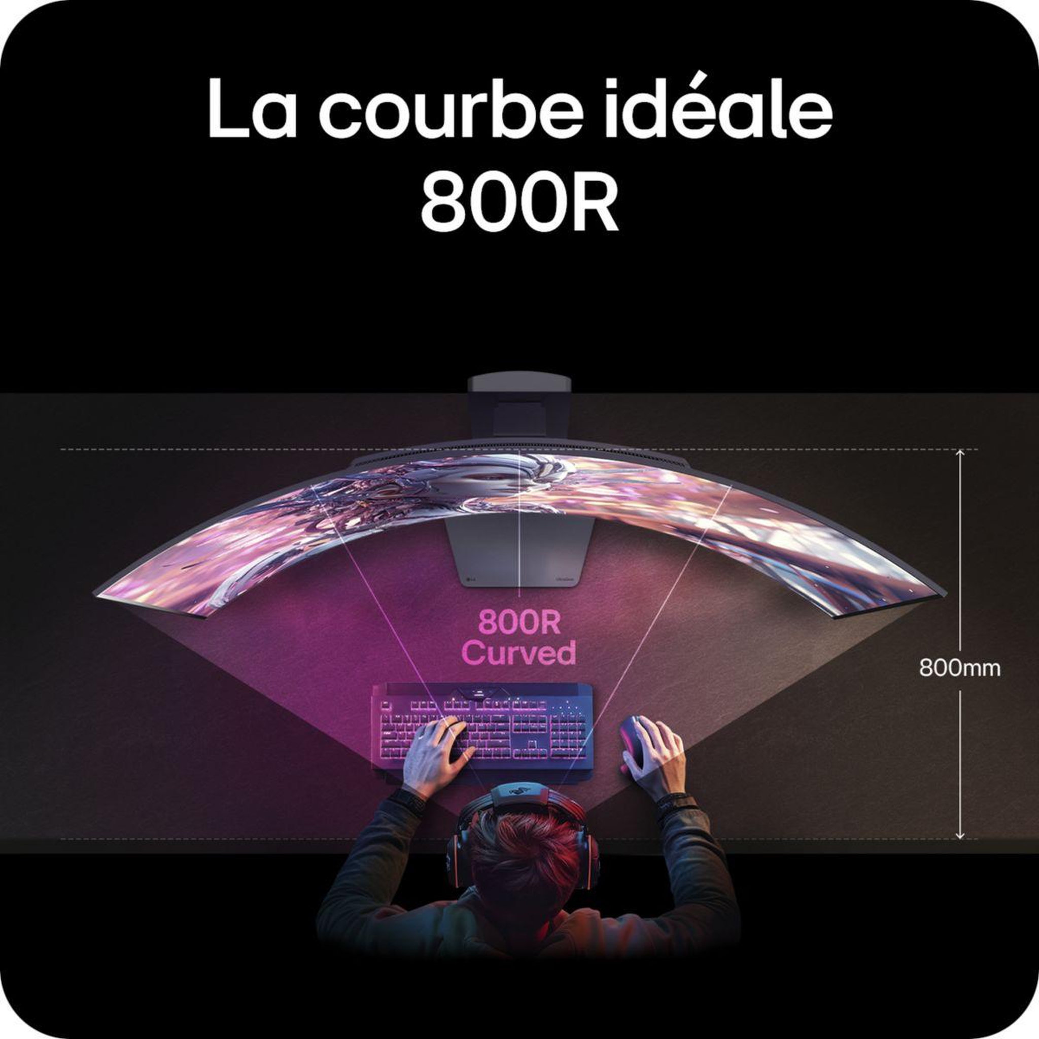 Voir la diapositive 4 : LG Ecran pc gamer 34gx900a 34  incurvé 800r uwqhd 240hz oled hdr true black 400 hdmi 2.1 amd freesync & g-sync