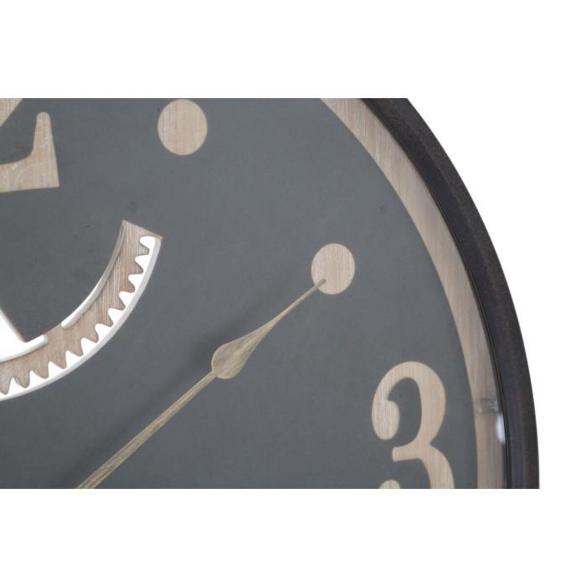 Paris Prix Horloge Murale en Verre  XXX  67cm Noir & Marron