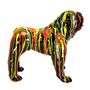 Voir la diapositive 3 : Paris Prix Statuette Déco Coulure  Molosse  50cm Multicolore