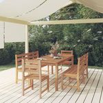 VIDAXL Ensemble a manger de jardin 5pcs Bois de teck massif