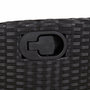 Voir la diapositive 5 : VIDAXL Ensemble a manger de jardin 9pcs coussins noir resine tressee