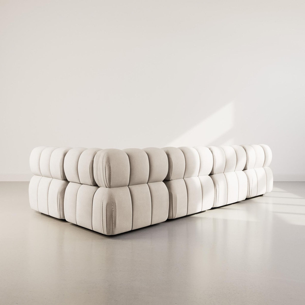 LISA DESIGN Ruby - canapé panoramique modulable d'angle droit 7 places en velours texturé