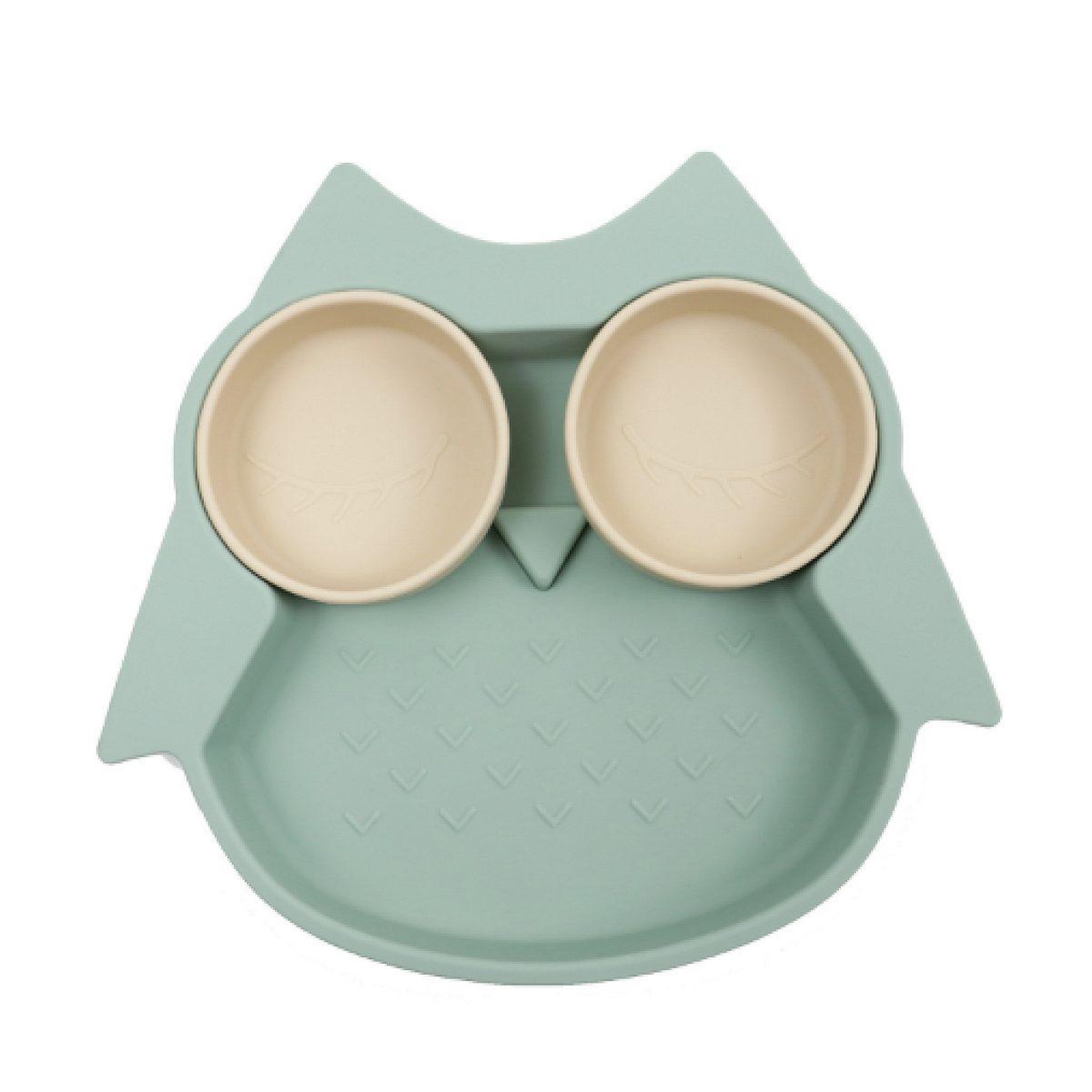 CHOO Assiette compartimentee hibou elia menthe