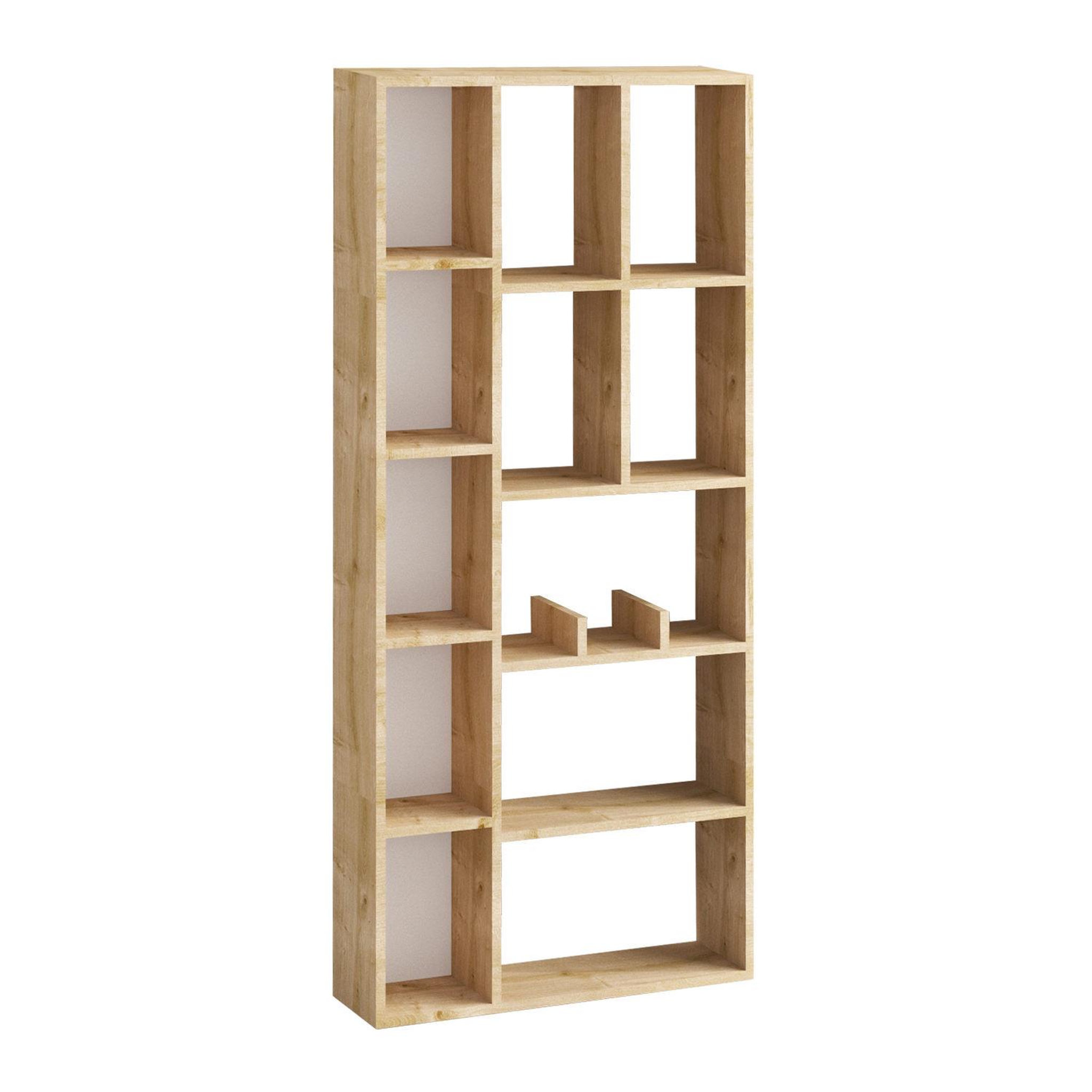 Voir la diapositive 4 : Habitat et Jardin Bibliothèque en bois  demios  - 75 x 18 x 170 cm - chêne saphir