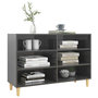 Voir la diapositive 3 : VIDAXL Buffet Gris brillant 103,5x35x70 cm bois d'ingenierie