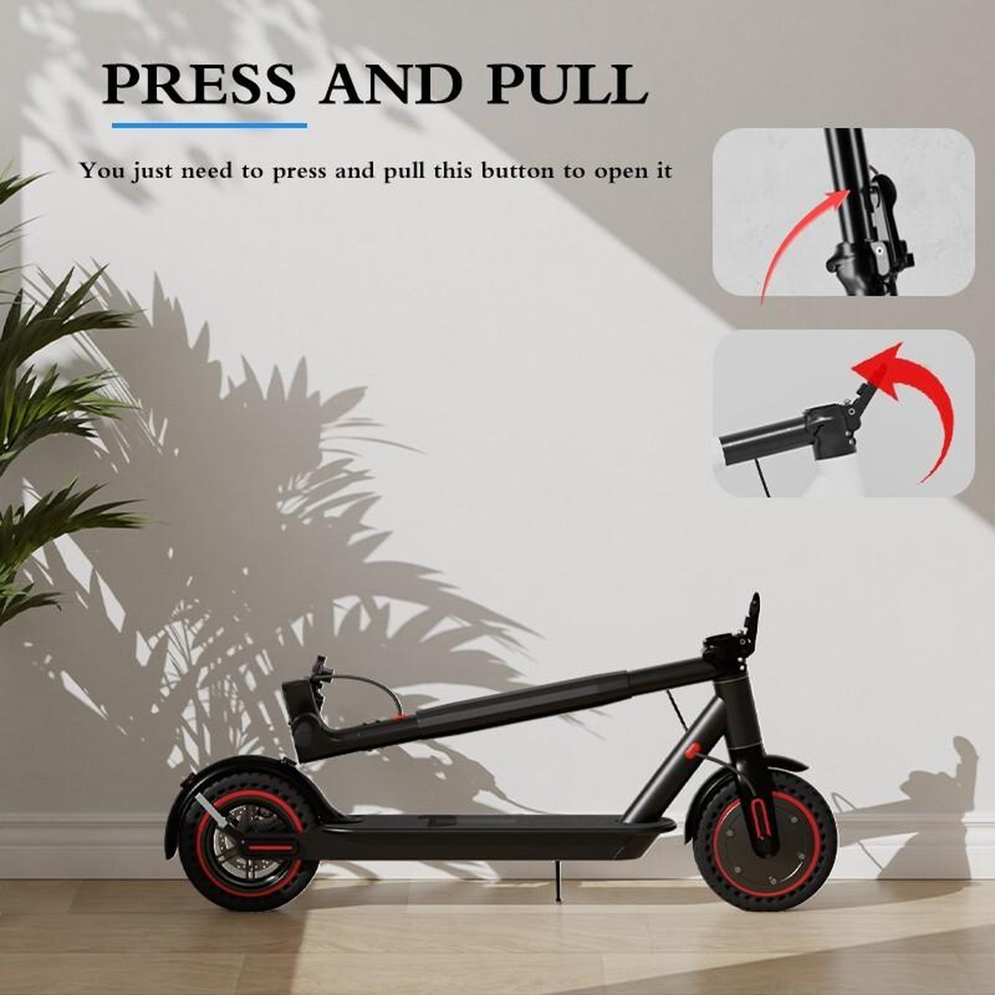 Voir la diapositive 6 : AOVO Trottinette électrique aovo t1 8,5 pouces, légère et idéale pour les trajets domicile-travail, 36 v 10,4 ah