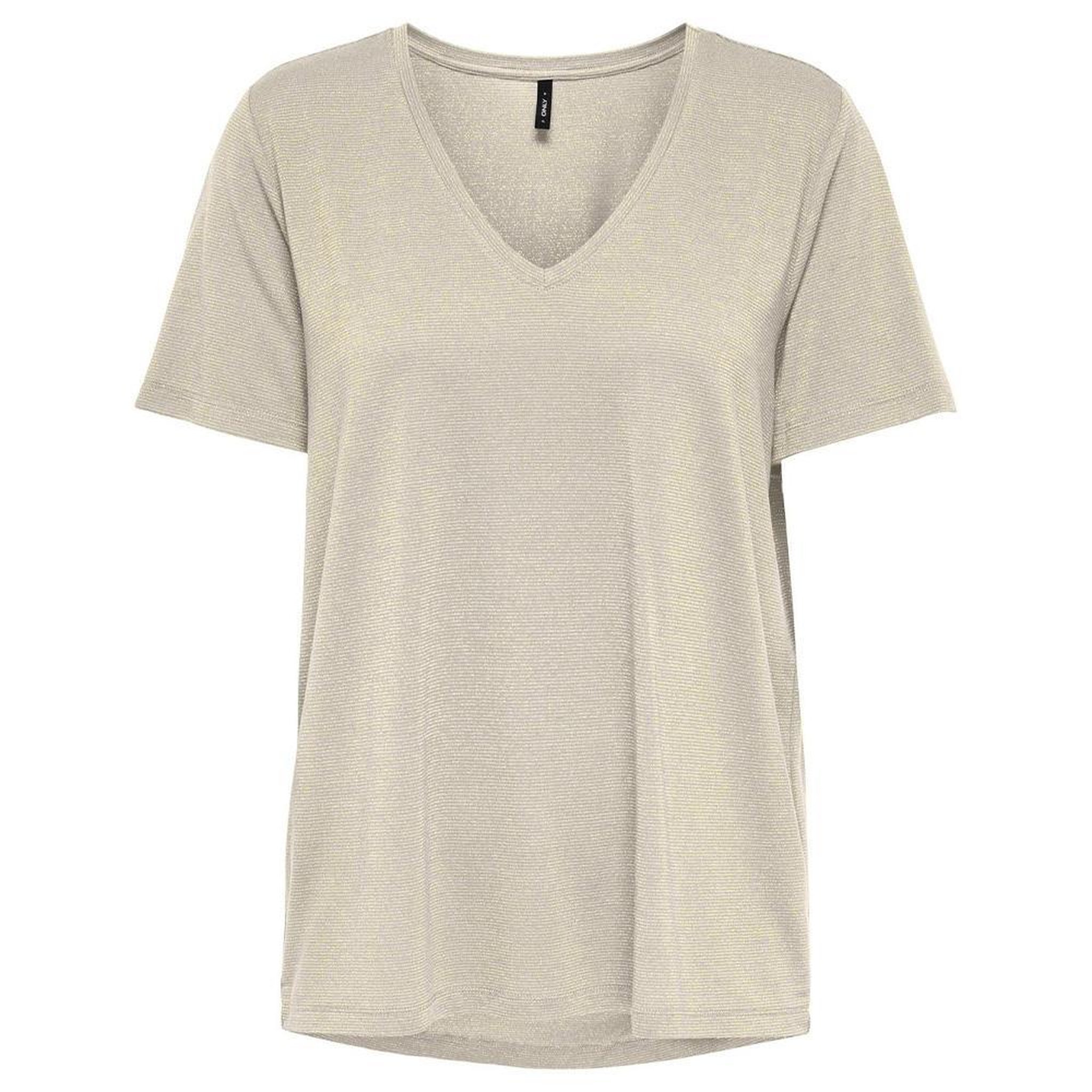 Only T shirt  Femme Only Harly. Coloris disponibles : Beige