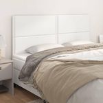 VIDAXL Tetes de lit 4 pcs Blanc 90x5x78/88 cm Similicuir