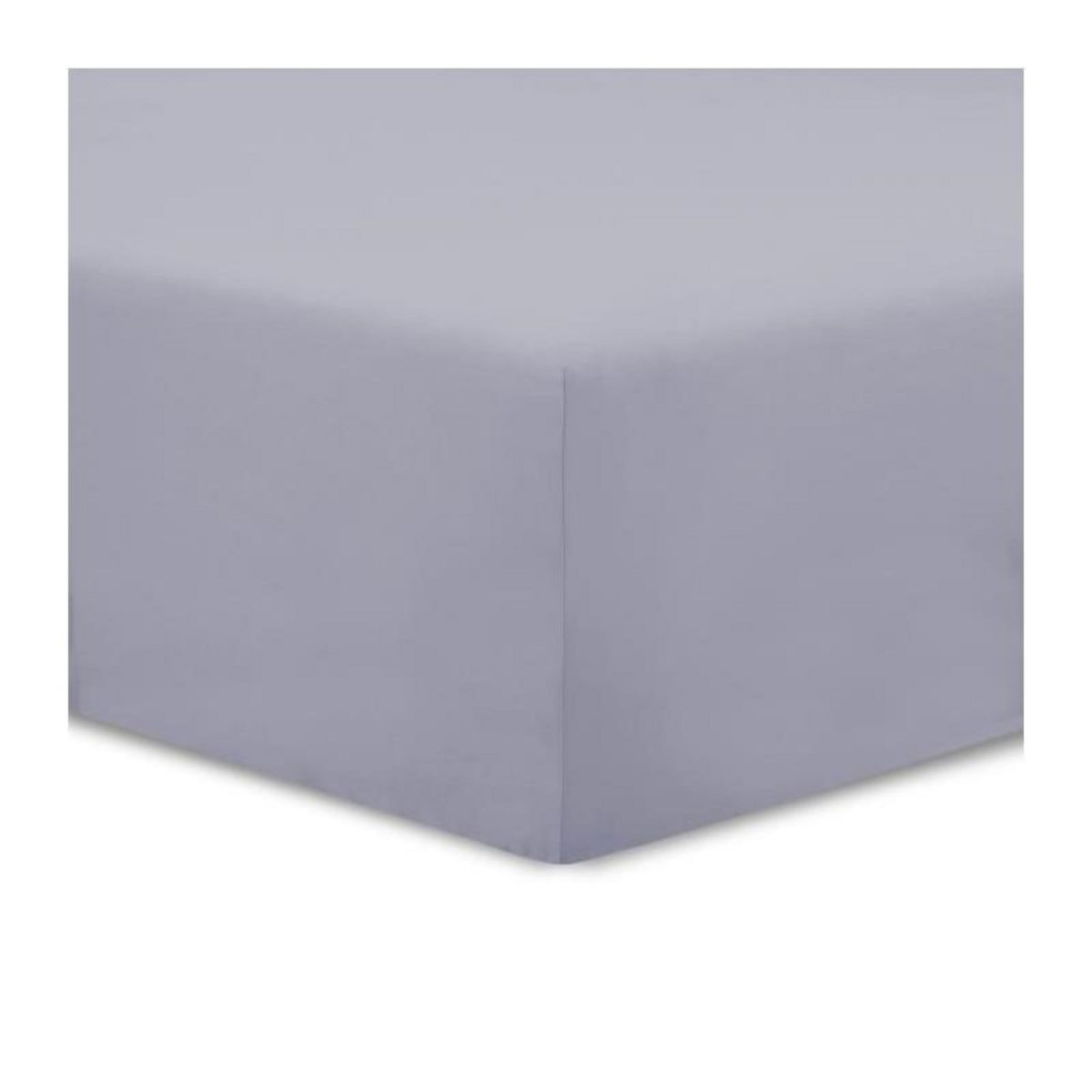 VISION Vision - Drap housse Gris - 200x200cm - 100% coton