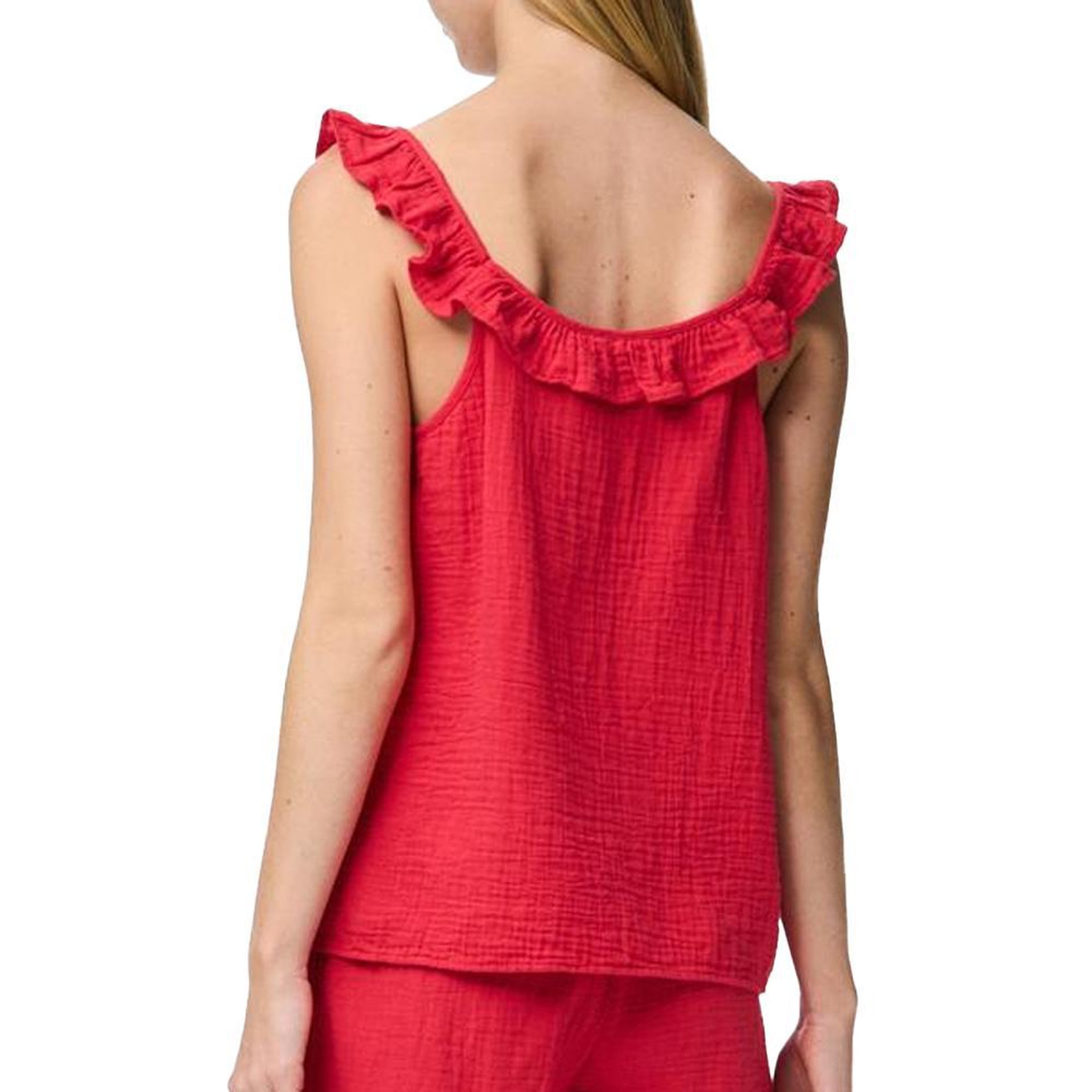 Voir la diapositive 2 : Pieces Top Rouge Femme Pieces Astina