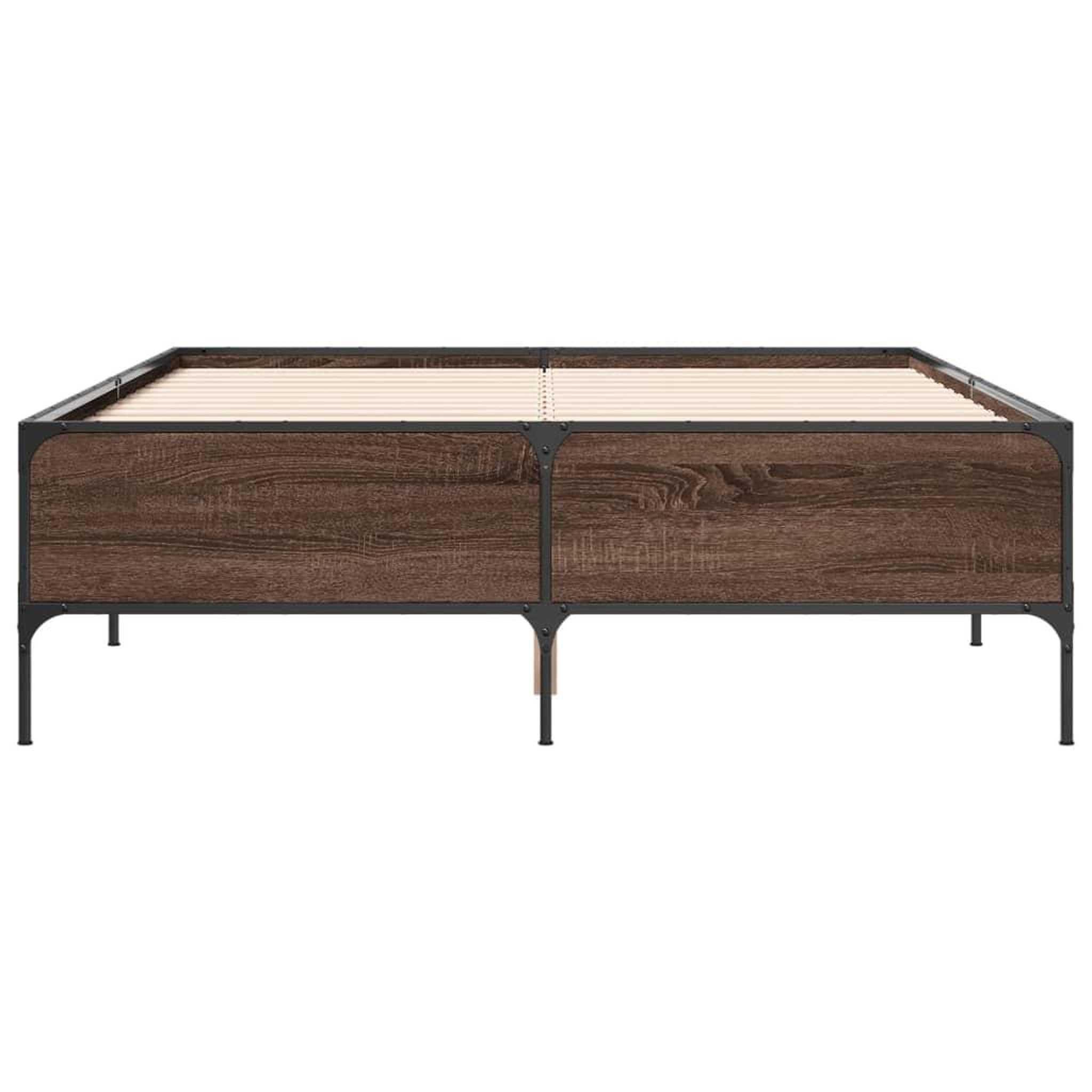 Voir la diapositive 4 : VIDAXL Cadre de lit sans matelas chene marron 160x200 cm