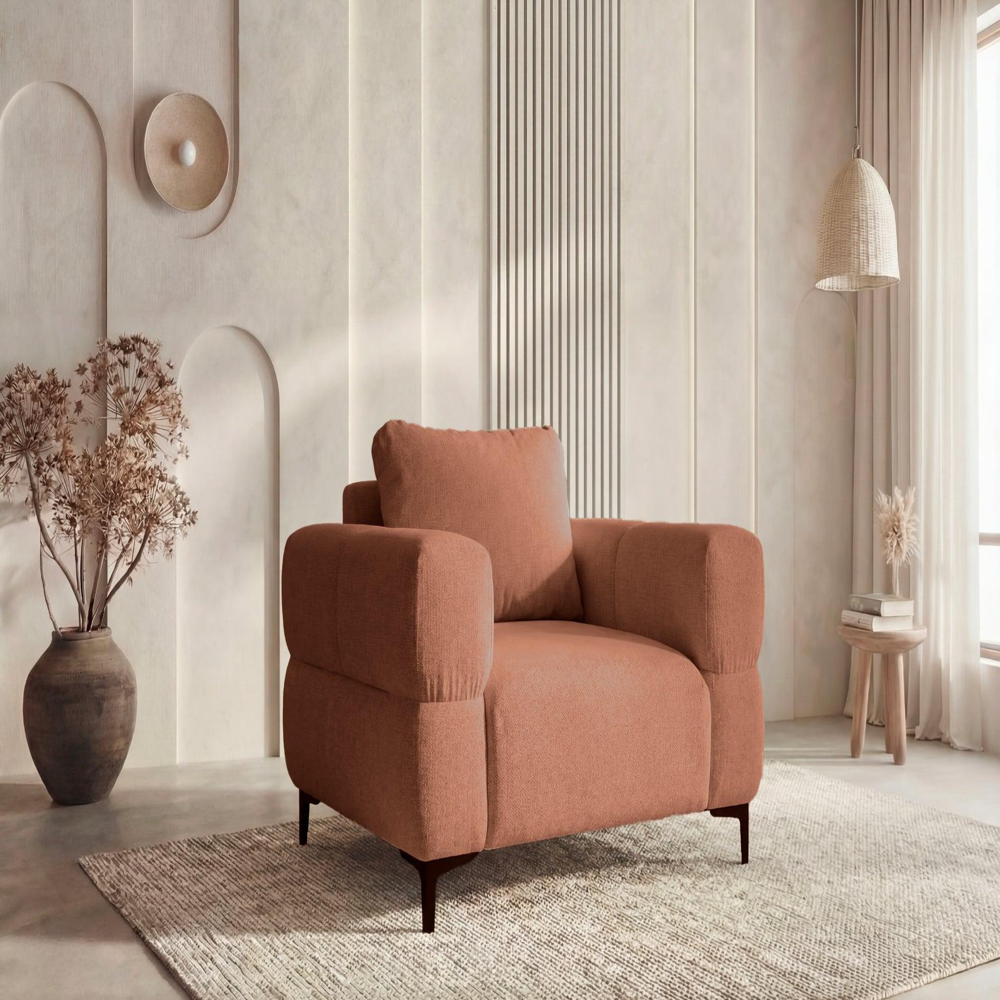 Voir la diapositive 2 : CASANOVA PARIS Elton - fauteuil en tissu lisse