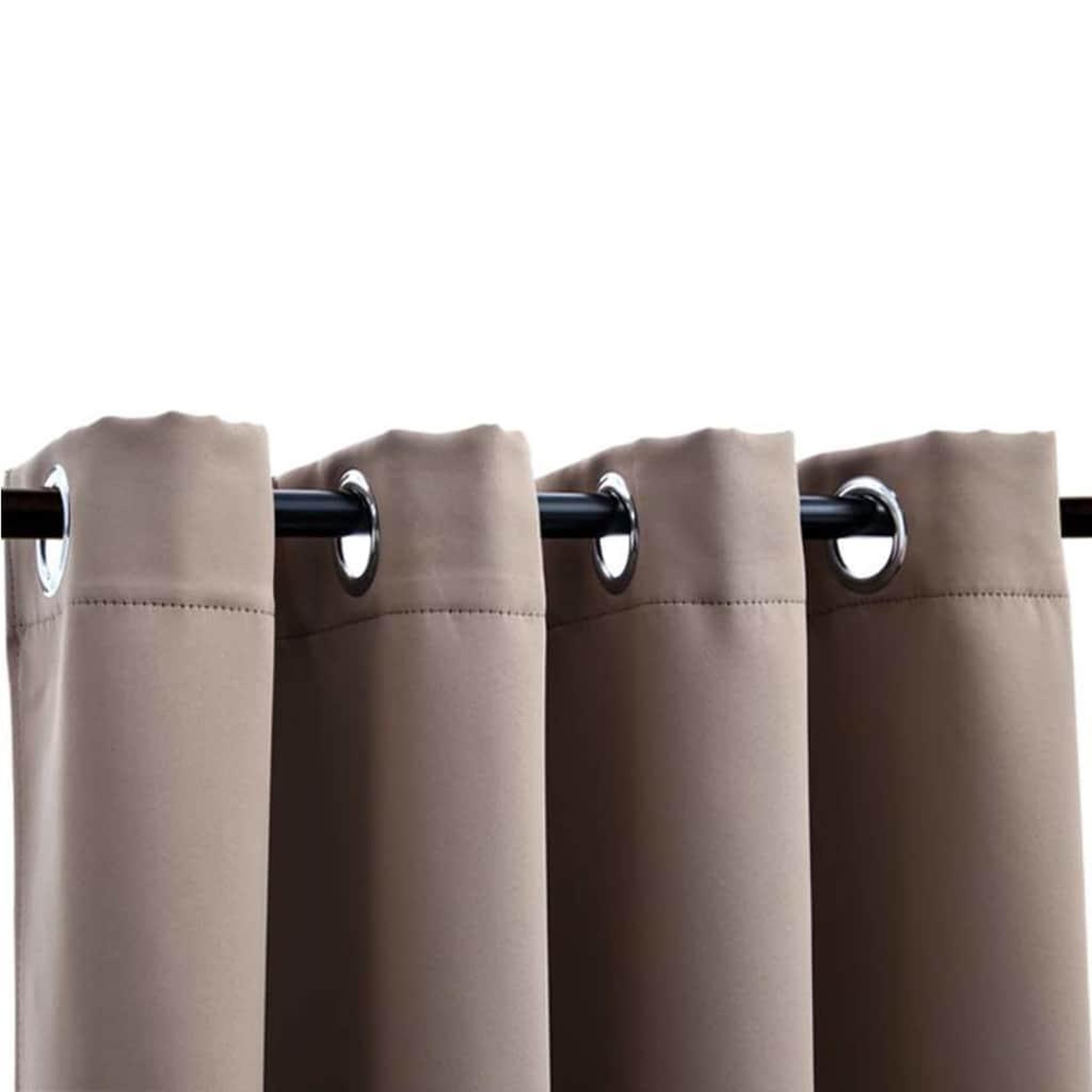 Voir la diapositive 3 : VIDAXL Rideaux occultants avec anneaux en metal 2 pcs Taupe 140x225 cm