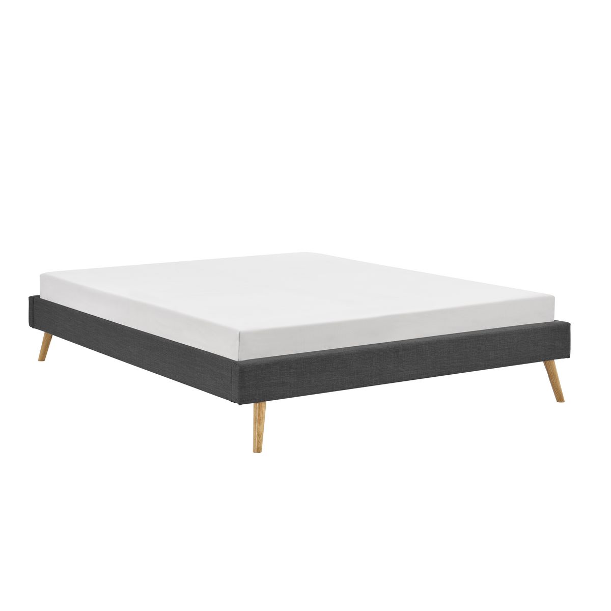 Cadre de lit scandinave en tissu 140x190 OREBRO